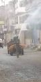 عمليات تطهير بالجهود الذاتية لشوارع مدينة بلقاس، محافظة الدقهلية، 22 مارس 2020.