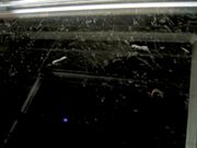 Cloud chamber with visible tracks from ionizing radiation (short, thick: α-particles; long,