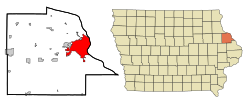 Location in the state of Iowa