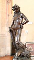 The bronze David (1440s?), Bargello Florence, h.158 cm