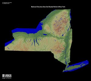خريطة ولاية نيويورك.