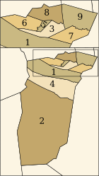 خريطة الدوائر التسع لولاية غرداية