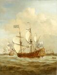 HMS St Andrew at sea in a moderate breeze, painted c. 1673