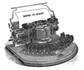 Hammond 1B typewriter, invented 1870s, manufactured 1881.