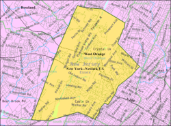 Census Bureau map of West Orange, New Jersey