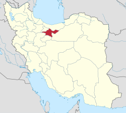 موقع محافظة طهران في إيران