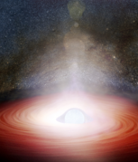 Artist's impression of a neutron star bending light