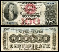 $100 Silver Certificate, Series 1878, Fr.337b, depicting James Monroe