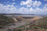 The Gariep Dam on the Orange River is the largest dam in South Africa, and was a key part of the Orange River Project.