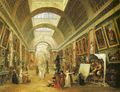 Deutsch: Die Grand Galerie des Louvre. English: View of the Grand Galery of the Louvre. Français : Vue de la Grande Galerie du Louvre. 1796.