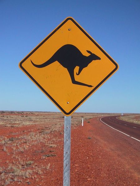 ملف:Kangaroo Sign at Stuart Highway.jpg
