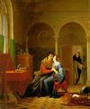 Les Amours d'Héloïse et d'Abeilard (1819), oil on canvas, by Jean Vignaud