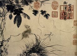 Mouse and Stone (苦瓜鼠圖�; 1427), The Palace Museum, Beijing