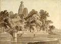 معبد مدان موهان، على نهر يمنا في ڤرينداڤان في أتر پرادش، 1789: وقد ارتحل النهر بعيداً عن المعبد منذ ذلك الحين.