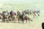 Riders in Mongolia during the Naadam festival