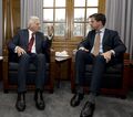 Jerzy Buzek with Prime Minister of the Netherlands Mark Rutte