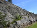 Glacially plucked granitic bedrock near Mariehamn.