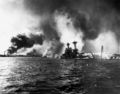 USS California sinking. Pearl Harbor