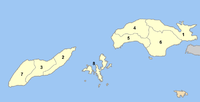 Location of Samos Prefecture بلديات المحافظة