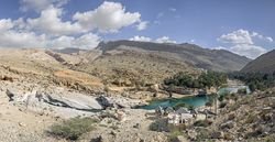 Wadi Bani Khalid, a destination for tourists in the area[1][2]