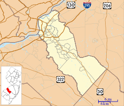 يوإس‌إس نيوجرزي (BB-62) is located in Camden County, New Jersey