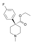Chemical structure of 4-Fluoromeperidine.