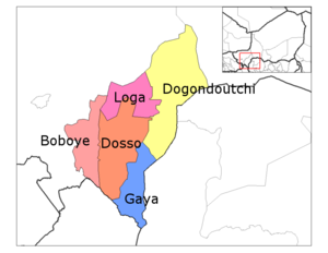 Dosso Department location in the region
