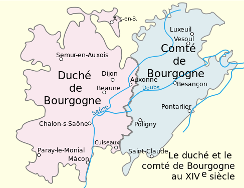 Duchy and County of Burgundy during the 15th century.