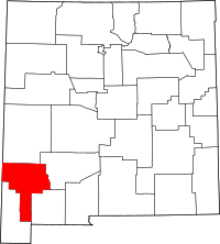 Map of New Mexico highlighting غرانت
