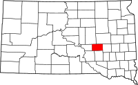 Map of South Dakota highlighting جيراولد