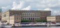 Stockholm Palace, the official residence of the Royal Family, with its appearance consecrated between 1730–1830.