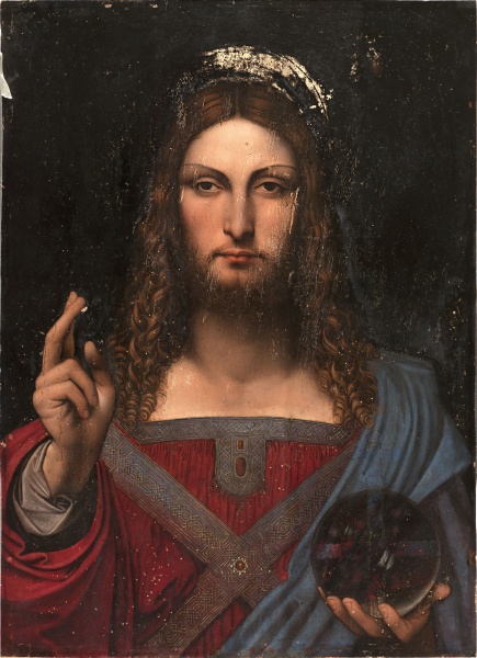 ملف:School of Leonardo da Vinci, Salvator Mundi, Museo Diocesano, Napoli.jpg