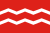 The flag of Manchukuo Coast Guard with a border