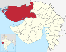 Location of Kutch district in Gujarat