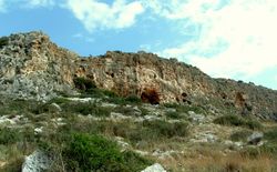 Misliya cave in Megadim Cliff, Mount Carmel.jpg