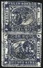1859 1p "In Ps" tete-beche pair of stamps issues by the State of Buenos Aires