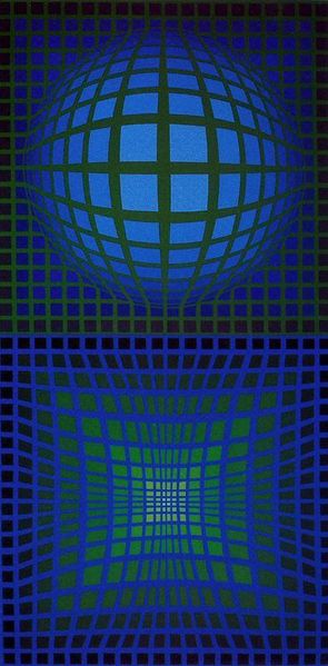 ملف:Vasarely VP 113 Op art abstract Acrylic.jpg