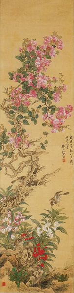 ملف:Birds and Flowers after Chang Qiu-gu part 1 by Tsubaki Chinzan.jpg