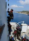 Moroccan sailors conduct boarding exercises.