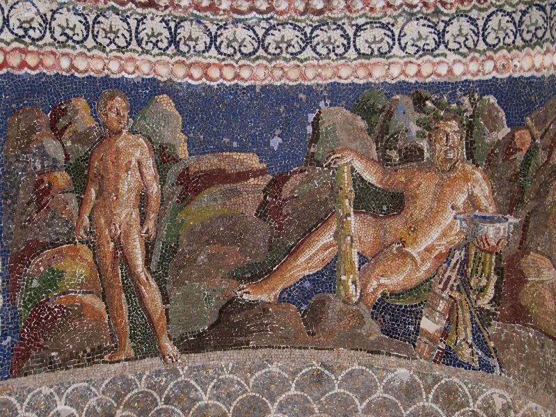 ملف:Hercules and Iolaus mosaic - Anzio Nymphaeum.jpg