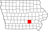 Map of Iowa highlighting