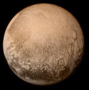Pluto as viewed by New Horizons (color; July 11, 2015).