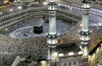 Thousands of Muslims gather in the Grand Mosque, in Islam's holiest city of Mecca and home to the Kaaba (center), as they take part in dawn (fajir) prayers on August 29, 2010, to start their day-long fast during the holy month or Ramadan. (AMER HILABI/AFP/Getty Images)