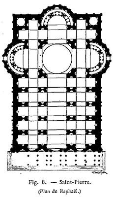 Plan 2. This plan has an extended nave with two aisles on either side of it. The main spaces of the church form a Latin Cross.