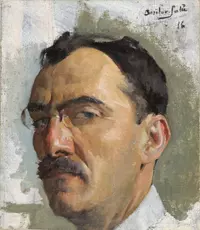 ملف:Albert Braitou Sala, Autoportrait aux binocles (1916).webp