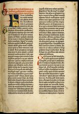 الكتاب المقدس گوتنبرگ (1451-1452). تم استخدام الحبر الأسود لطباعة الكتب، لأنه قدم أكبر تباين مع الورق الأبيض وكان أوضح وأسهل لون للقراءة.
