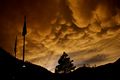 Mammatus clouds over Squaw Valley Ski Resort, Olympic Valley, California