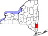State map highlighting Dutchess County