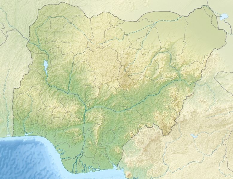 ملف:Nigeria relief location map.jpg