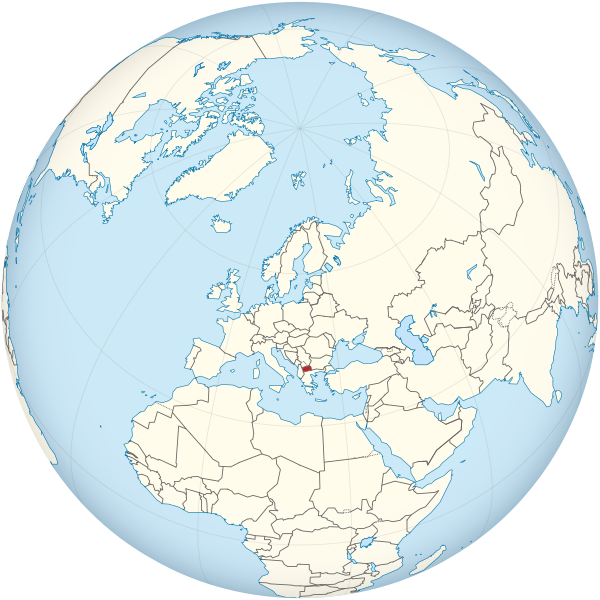 ملف:North Macedonia on the globe (Europe centered).svg
